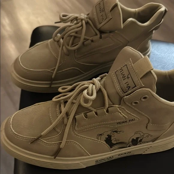 Men's Tan High Top Sneakers ‼️ BRAND NEW‼️ Brand - Social Man - Picture 5 of 16